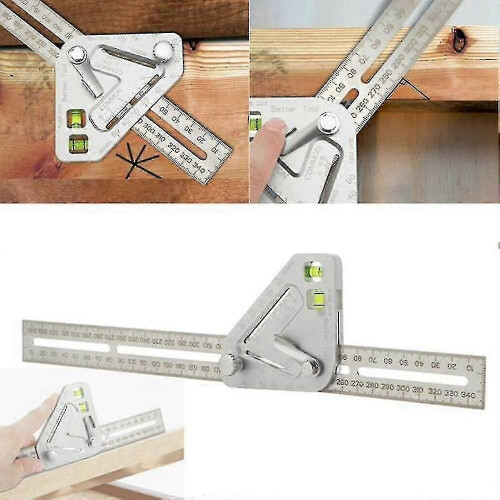 (206) Regla multifuncional para carpintería, regla angular multifuncional para carpintería, escuadra 2