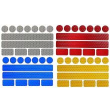 (357) 4 stuks reflecterende stickers auto zelfklevende reflecterende strip waarschuwingsveiligheidssticker