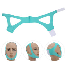 Blue Green Breathable Stop Snoring Chin Support Strap for Adults