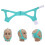 Blue Green Breathable Stop Snoring Chin Support Strap for Adults 1