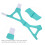 Blue Green Breathable Stop Snoring Chin Support Strap for Adults 3
