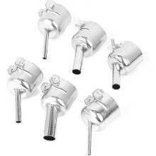 (458) 6-delige heteluchtpistool mondstuksets, kort, schuin mondstuk, aluminiumlegering, 861dw heteluchtpistool