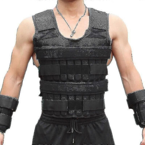 (1855)30kg Loading Weight Vest For Weight Training Adjustable Waistcoat Jacket Sand Clothing Boxing