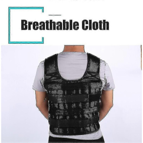 (1855)30kg Loading Weight Vest For Weight Training Adjustable Waistcoat Jacket Sand Clothing Boxing 2