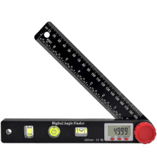 (546) Goniómetro digital con nivel de burbuja, transportador y regla de 230 mm con medidores de ángulos