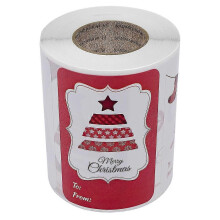 (1884) 250 stuks kerstcadeaulabels - cadeaulabelstickers voor kerstcadeaus en pakkettendecoratie
