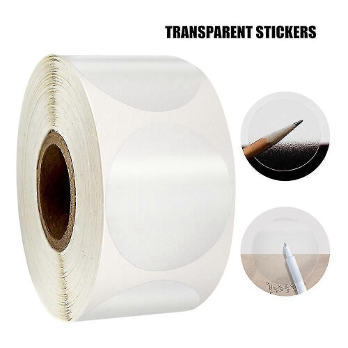 (1892)Clear Package Seals, Clear Round Sticker Labels For Envelopes, Gift Packaging (500 Per Roll) 2