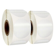 (1892)Clear Package Seals, Clear Round Sticker Labels For Envelopes, Gift Packaging (500 Per Roll)