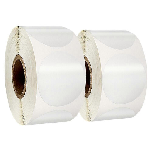 (1892)Clear Package Seals, Clear Round Sticker Labels For Envelopes, Gift Packaging (500 Per Roll)