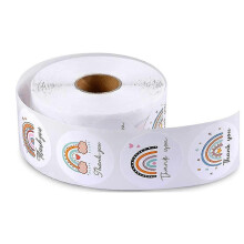 (1894) 500 adesivi con etichetta di ringraziamento arcobaleno, etichette rotonde da 1,5 pollici per