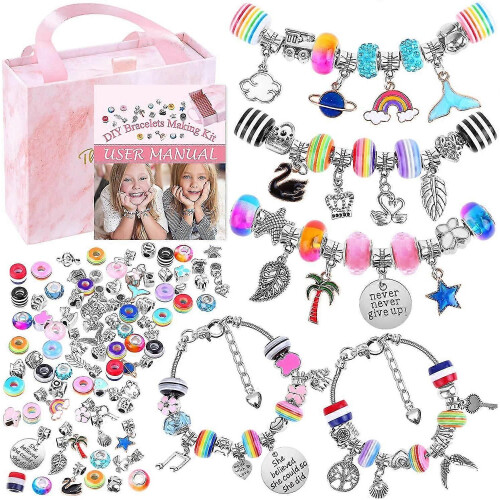 (2026) Kit per realizzare braccialetti per ragazze, kit di 85 braccialetti con ciondoli e perline