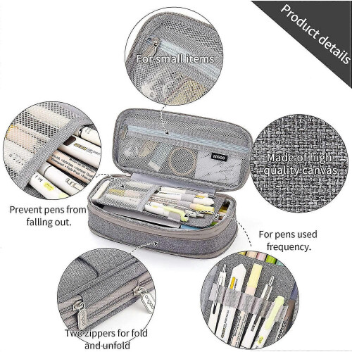 (2067)Big Capacity Pencil Pen Case Office College School Large Storage 1