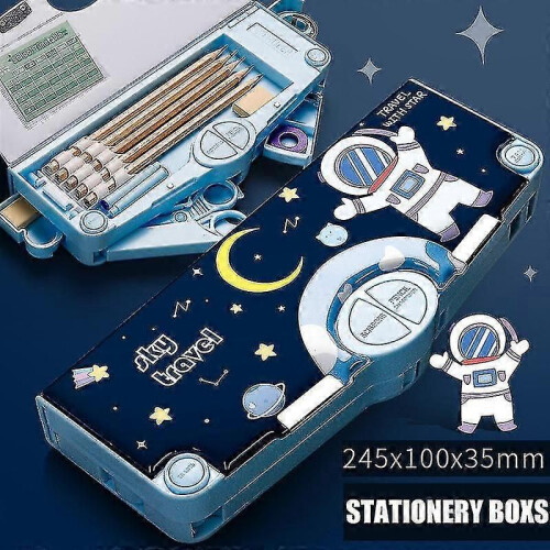 (2076)Multifunction Pencil Case Stationery Organizer Box Cute Pattern School Supplies 2