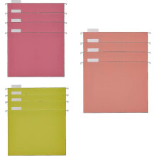(2083) 12-pack hangmappen archiefkast organizer briefformaat 1/5 gesneden verstelbare tabbladen decoratief