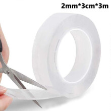 (2103) Monikäyttöinen Nano Grip Tape Uudelleenkäytettävä Irrotettava Pestävä Kaksipuolinen Tarra