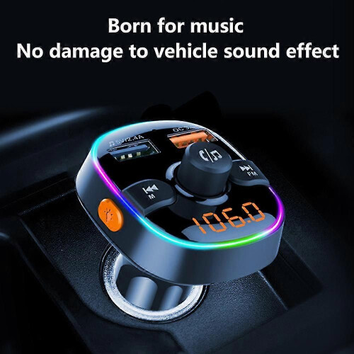 (2142) Bluetooth FM-lähetin autoon, Qc3.0 langaton radio Bluetooth-sovitin 2