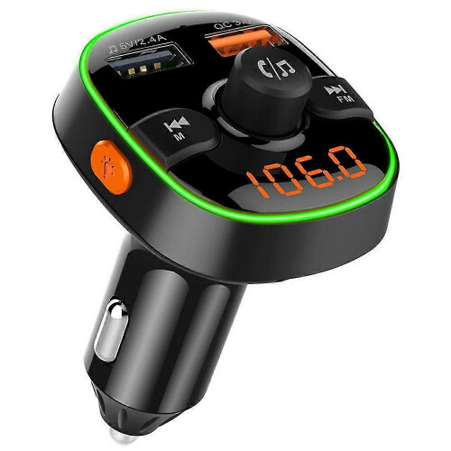 (2142) Bluetooth FM-lähetin autoon, Qc3.0 langaton radio Bluetooth-sovitin