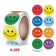 (2124)Gelukkige glimlach gezichtssticker, kleine, vrolijke gezichtssticker, mini-motiverende stickers,