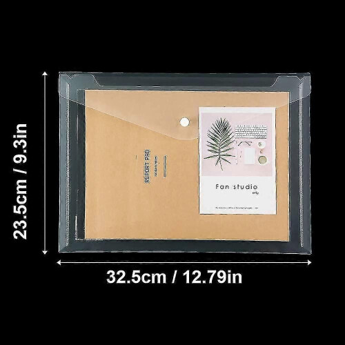 (2266)20 Pcs Plastic Envelopes Poly Envelopes Clear Waterproof Envelope Folder With Button Closure, 1