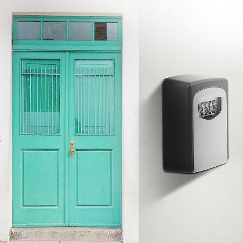 (960)Smart Code Password Key Lock Box Storage Key Wall Mounted 4 Digit Password