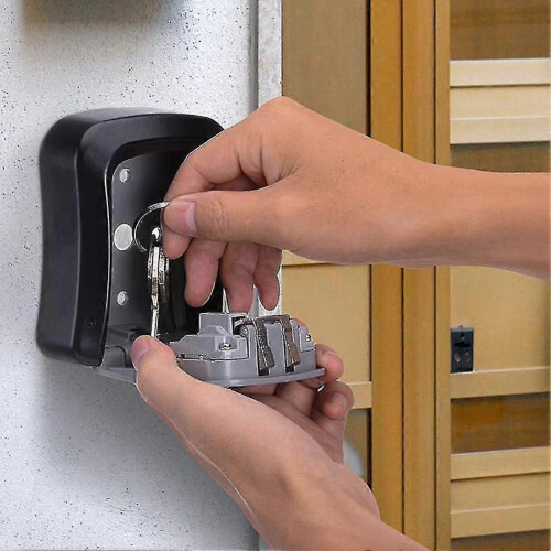 (976)Smart Code Password Key Lock Box Storage Key Wall Mounted Key Safe Box Waterproof Outdoor Keybox 2