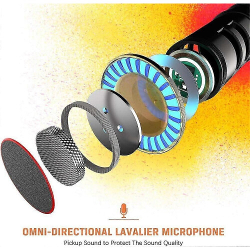 (1232) Professionele condensatormicrofoon - kop-lavalier-reversmicrofoon met 2,4 meter kabel 1