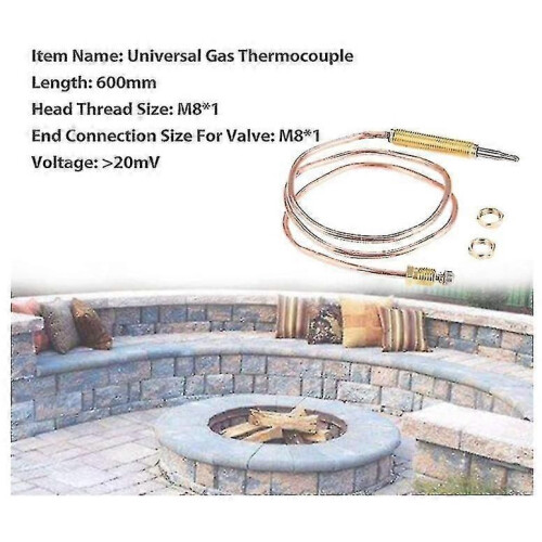 (1243) Kit de termopar para gas, termopar universal roscado M8x1, sensor de temperatura, termopar de 2
