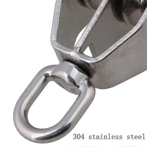 (1250)Polea de acero inoxidable, polea doble M32, polea giratoria 304 2