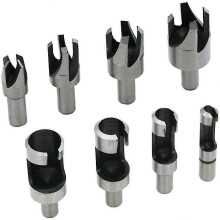 (173) 8 st. träpluggfräs träskärverktyg träpluggfräs borr 6 mm / 10 mm / 13 mm / 16 mm