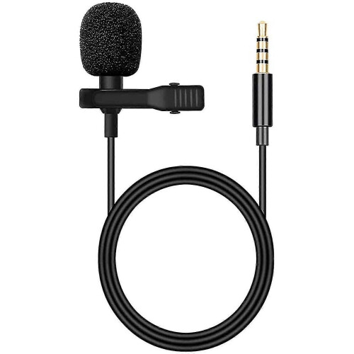 (1313) Micrófono de solapa, micrófono de solapa para celular y PC, micrófono con clip y extensión de