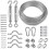 (234)Cable Railing Kit,include 1/8in Pvc Coated Cable Wire With& Rope Clip 1