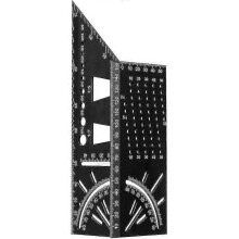 (1349) Escuadra de carpintero 3D, regla angular de aleación de aluminio, inglete de 45 y 90 para carpintería