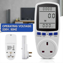 (257)Uk Plug-in Electricity Power Consumption Meter Energy Monitor Watt Kwh Analyzer