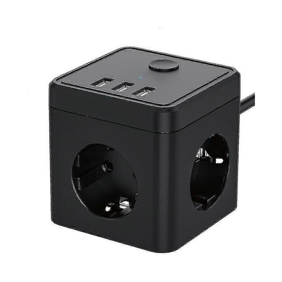(1365)3 Outlet Usb Power Strip Cube With 3 Usb Ports Travel Charger(5v3.4a/17w) Power Strips Surge Protector
