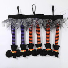 (734) 3 stuks heksenbenendecoratie Halloween hangende decoratie feestdecoratie rekwisieten