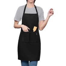 (1087)Grembiule da cucina, grembiule impermeabile con 2 tasche, grembiule da barbecue regolabile con