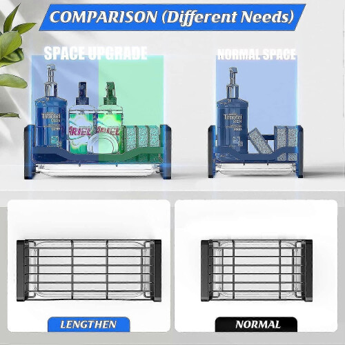(1067)Kitchen Storage Under Sink Sponge Holder Under Shelf Accessories Space Saving Support Organiser 2