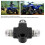 High-Performance Steel 3-Way Tee Adapter for Universal Motorcycle Use 3