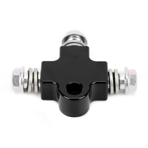 High-Performance Steel 3-Way Tee Adapter for Universal Motorcycle Use