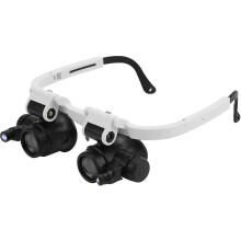 (1289) Vergrootglas met 2 led-lampjes, juwelierskopvergrootglas 8x 15x 23x vergroot voor reparatie,