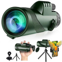 Telescopio monocular de alta potencia (24)80x100 - Amesedak Monocular compacto y portátil de alta definición
