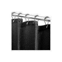 (86) Rideau de douche gaufré 180 x 210 cm, rideau de douche en tissu résistant à tissage gaufré, qualité