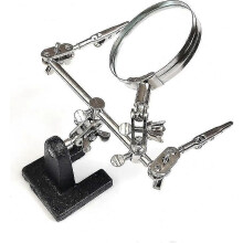 (1729) Handsfree vergrootglas met krokodillenklem + 8x vergrootlens, derde hand voor lassen en