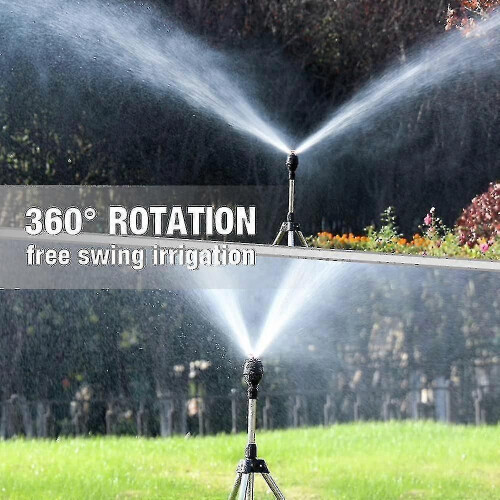 (558)Rotating Tripod Sprinkler, 360 Degree Automatic Rotating Irrigation Watering Sprinklers, Telescoping 1