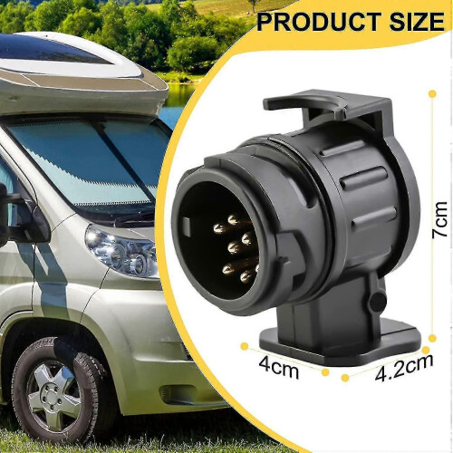 (606)Waterproof Towing Electrical Adapter Caravan Tow Bar Trailer Plug Socket Conversion Connector For 2