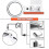 (632) 8 Led-lampjes vergrootglas met standaardklem 3