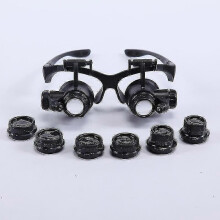 (637) Brillenkopvergrootglas Modern Craft Zwart oogmasker Verrekijker met lichtreparatie