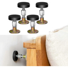(1846) Herramienta antivibración ajustable para armazón de cama con rosca, topes para cabecero, 4 piezas_xuanshang