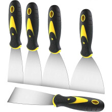 (693) Behangschraper, 5-pack verfbehangschraperset, roestvrijstalen vulmessen, gipsplaatplamuur