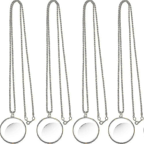 (715) Lot de 4 loupes 5,5x avec pendentif optique